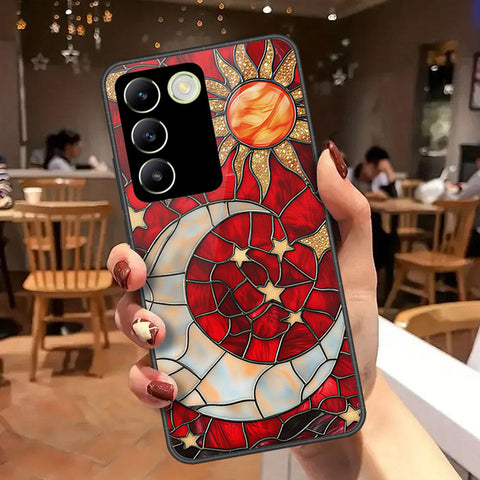 Vivo Y200e Cover - Celestial Starry Universe Series - HQ Ultra Shine Premium Infinity Glass Soft Silicon Borders Case