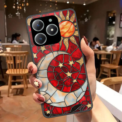 Realme C61 Cover - Celestial Starry Universe Series - HQ Ultra Shine Premium Infinity Glass Soft Silicon Borders Case