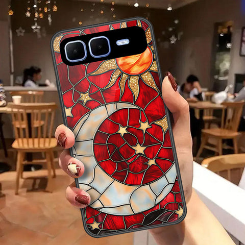 Infinix Smart 10 Plus Cover - Celestial Starry Universe Series - HQ Ultra Shine Premium Infinity Glass Soft Silicon Borders Case