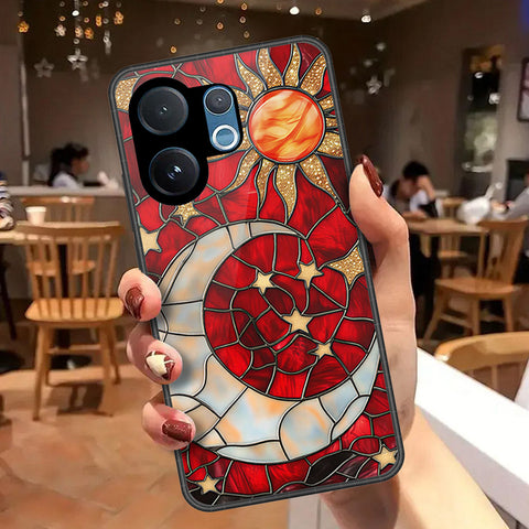 Vivo V60 Cover - Celestial Starry Universe Series - HQ Ultra Shine Premium Infinity Glass Soft Silicon Borders Case
