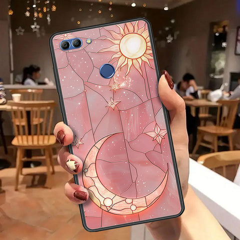 Huawei Y9 2018 Cover - Celestial Starry Universe Series  - HQ Ultra Shine Premium Infinity Glass Soft Silicon Borders Case