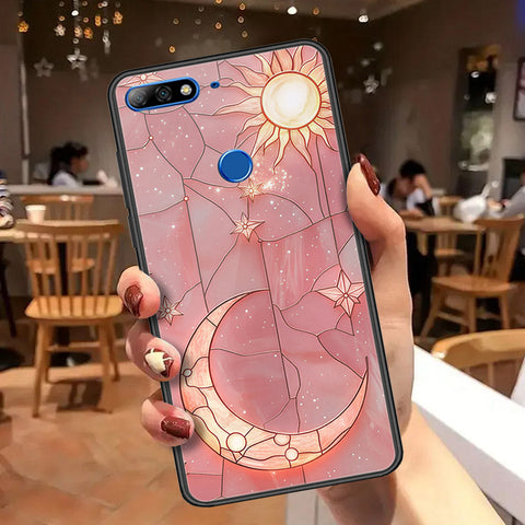 Huawei Honor 7C Cover - Celestial Starry Universe Series  - HQ Ultra Shine Premium Infinity Glass Soft Silicon Borders Case