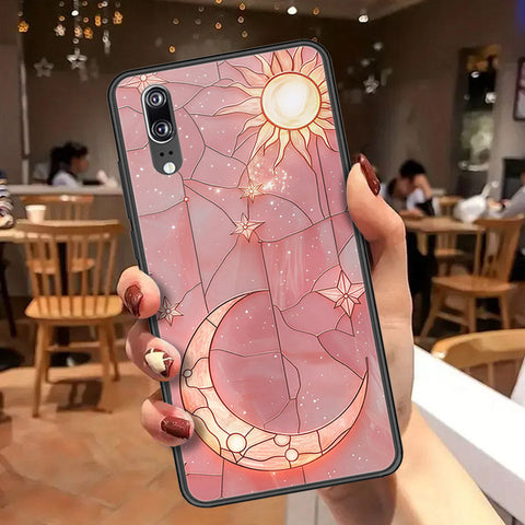 Huawei P20 Cover - Celestial Starry Universe Series  - HQ Ultra Shine Premium Infinity Glass Soft Silicon Borders Case