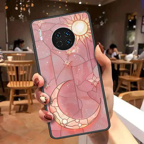 Huawei Mate 30 Cover - Celestial Starry Universe Series  - HQ Ultra Shine Premium Infinity Glass Soft Silicon Borders Case