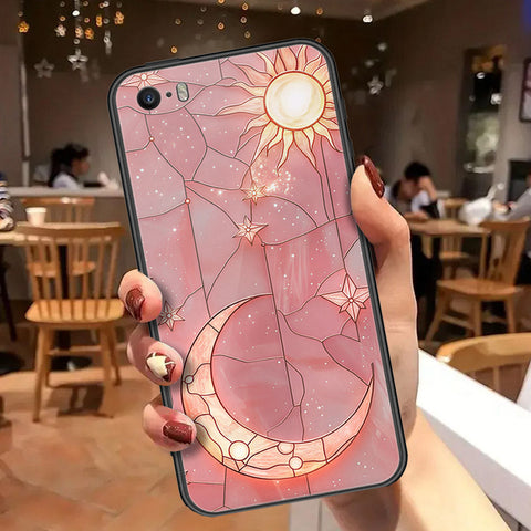 iPhone SE / 5s / 5 - Celestial Starry Universe Series - HQ Ultra Shine Premium Infinity Glass Soft Silicon Borders Case