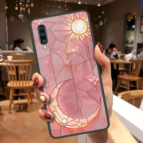 Samsung Galaxy A70s Cover - Celestial Starry Universe Series  - HQ Ultra Shine Premium Infinity Glass Soft Silicon Borders Case
