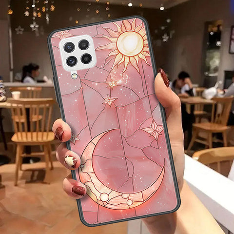 Samsung Galaxy A22 Cover - Celestial Starry Universe Series  - HQ Ultra Shine Premium Infinity Glass Soft Silicon Borders Case