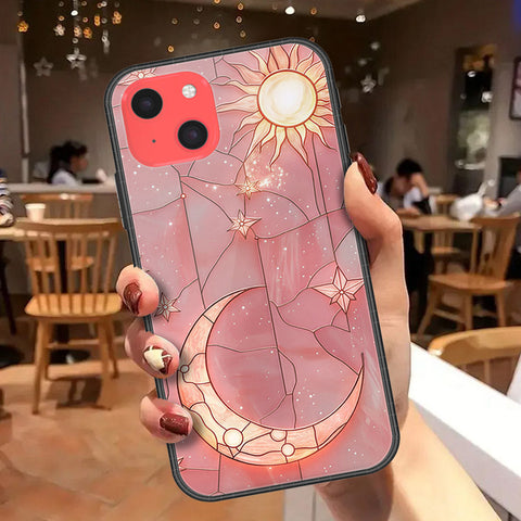 iPhone 13 Mini Cover - Celestial Starry Universe Series - HQ Ultra Shine Premium Infinity Glass Soft Silicon Borders Case
