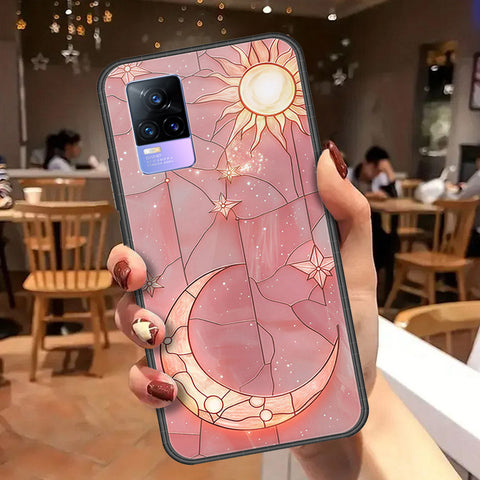 Vivo Y73 Cover - Celestial Starry Universe Series  - HQ Ultra Shine Premium Infinity Glass Soft Silicon Borders Case