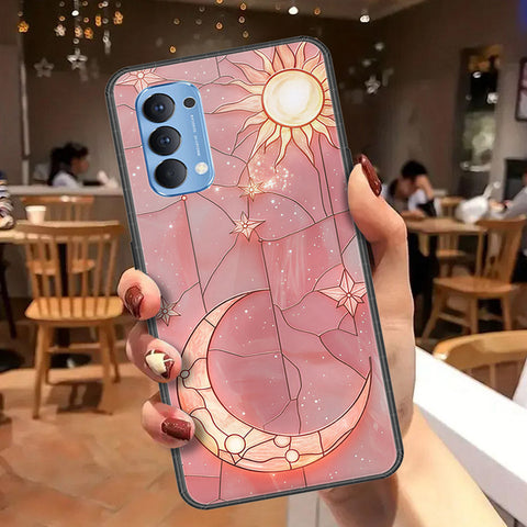 Oppo Reno 4 Cover - Celestial Starry Universe Series  - HQ Ultra Shine Premium Infinity Glass Soft Silicon Borders Case