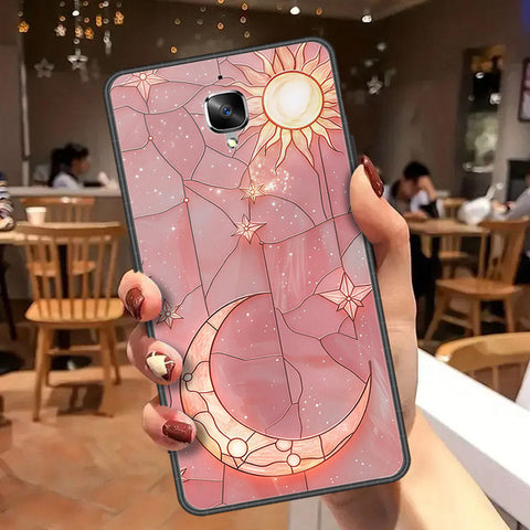 OnePlus 3 Cover - Celestial Starry Universe Series  - HQ Ultra Shine Premium Infinity Glass Soft Silicon Borders Case