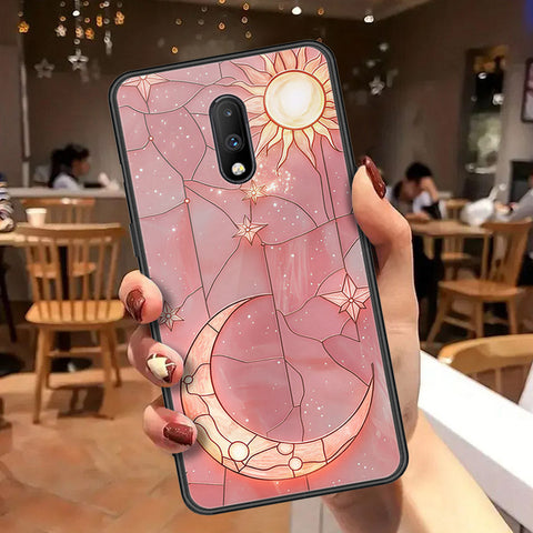 OnePlus 7 Cover - Celestial Starry Universe Series  - HQ Ultra Shine Premium Infinity Glass Soft Silicon Borders Case