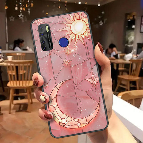 Infinix Hot 9 Cover - Celestial Starry Universe Series  - HQ Ultra Shine Premium Infinity Glass Soft Silicon Borders Case