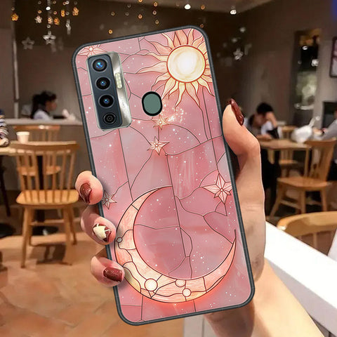 Tecno Camon 17 Cover - Celestial Starry Universe Series  - HQ Ultra Shine Premium Infinity Glass Soft Silicon Borders Case