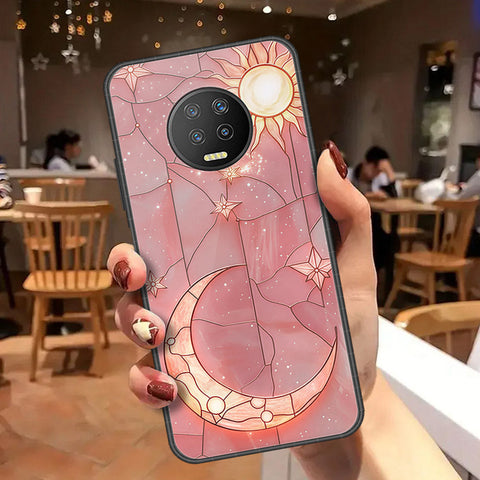 Infinix Note 7 Cover - Celestial Starry Universe Series  - HQ Ultra Shine Premium Infinity Glass Soft Silicon Borders Case