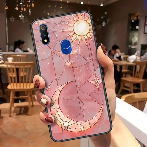Realme 3 Pro Cover - Celestial Starry Universe Series  - HQ Ultra Shine Premium Infinity Glass Soft Silicon Borders Case