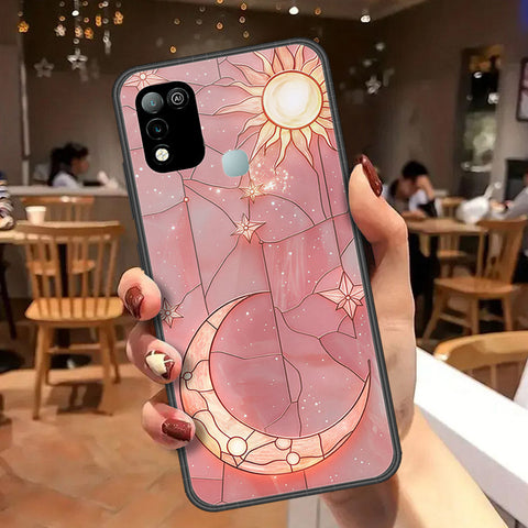 Infinix Hot 10 Play Cover - Celestial Starry Universe Series  - HQ Ultra Shine Premium Infinity Glass Soft Silicon Borders Case