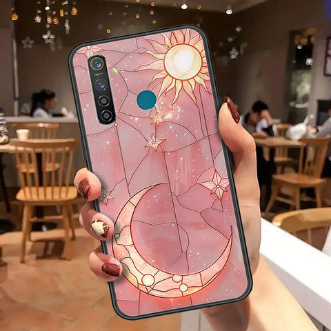 Realme 5 Pro Cover - Celestial Starry Universe Series  - HQ Ultra Shine Premium Infinity Glass Soft Silicon Borders Case