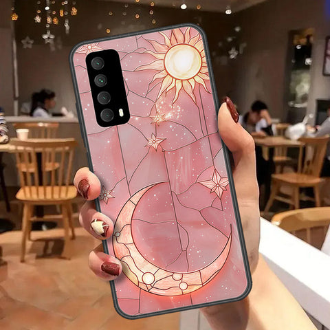 Huawei Y7a Cover - Celestial Starry Universe Series  - HQ Ultra Shine Premium Infinity Glass Soft Silicon Borders Case