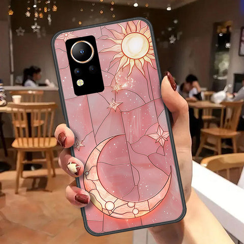 Infinix Note 12 Cover - Celestial Starry Universe Series  - HQ Ultra Shine Premium Infinity Glass Soft Silicon Borders Case