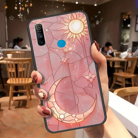 Realme 5s Cover - Celestial Starry Universe Series  - HQ Ultra Shine Premium Infinity Glass Soft Silicon Borders Case