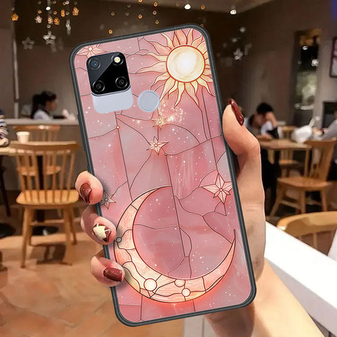 Realme C12 Cover - Celestial Starry Universe Series - HQ Ultra Shine Premium Infinity Glass Soft Silicon Borders Case