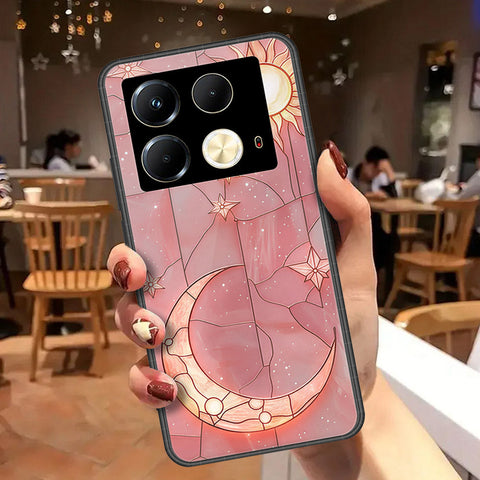 Infinix Note 40 Cover - Celestial Starry Universe Series - HQ Ultra Shine Premium Infinity Glass Soft Silicon Borders Case