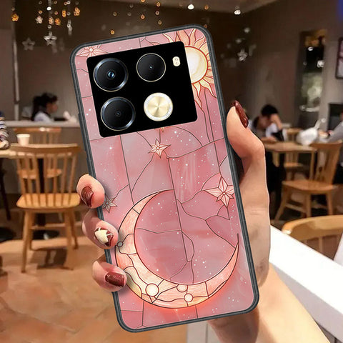 Infinix Note 40 Pro Cover - Celestial Starry Universe Series - HQ Ultra Shine Premium Infinity Glass Soft Silicon Borders Case