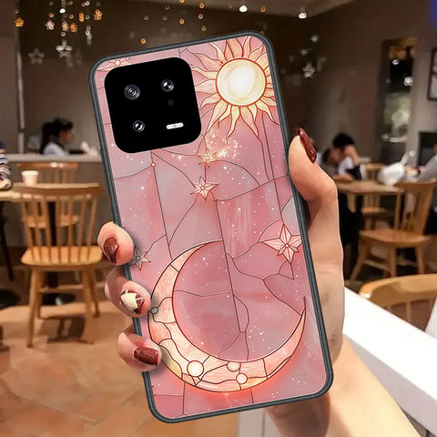 Xiaomi 13 Cover - Celestial Starry Universe Series - HQ Ultra Shine Premium Infinity Glass Soft Silicon Borders Case