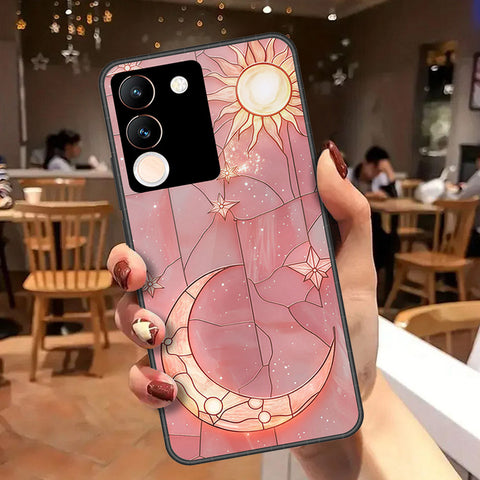Vivo V29e Cover - Celestial Starry Universe Series - HQ Ultra Shine Premium Infinity Glass Soft Silicon Borders Case