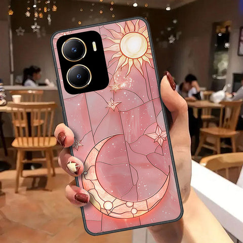 Vivo Y16 Cover - Celestial Starry Universe Series - HQ Ultra Shine Premium Infinity Glass Soft Silicon Borders Case