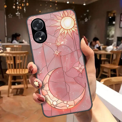 Oppo A18 Cover - Celestial Starry Universe Series - HQ Ultra Shine Premium Infinity Glass Soft Silicon Borders Case
