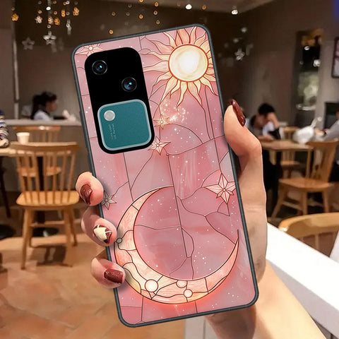 Vivo V30 Cover - Celestial Starry Universe Series - HQ Ultra Shine Premium Infinity Glass Soft Silicon Borders Case