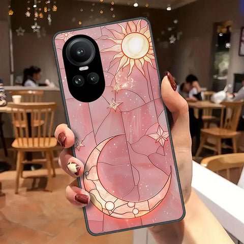 Oppo Reno 10 Pro Cover - Celestial Starry Universe Series  - HQ Ultra Shine Premium Infinity Glass Soft Silicon Borders Case