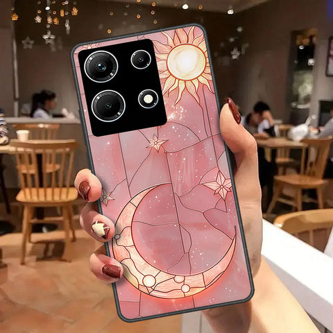 Infinix Note 30 Cover - Celestial Starry Universe Series - HQ Ultra Shine Premium Infinity Glass Soft Silicon Borders Case
