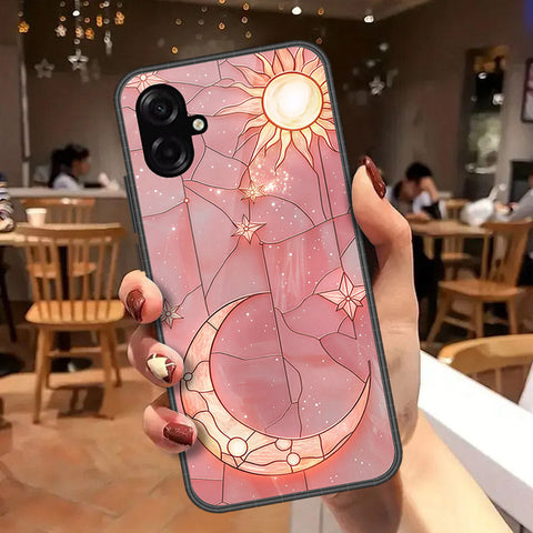 Samsung Galaxy F07 Cover - Celestial Starry Universe Series - HQ Ultra Shine Premium Infinity Glass Soft Silicon Borders Case