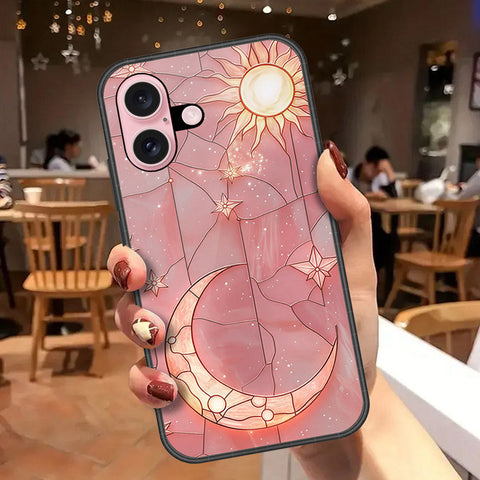 iPhone 16 Plus - Celestial Starry Universe Series - HQ Ultra Shine Premium Infinity Glass Soft Silicon Borders Case