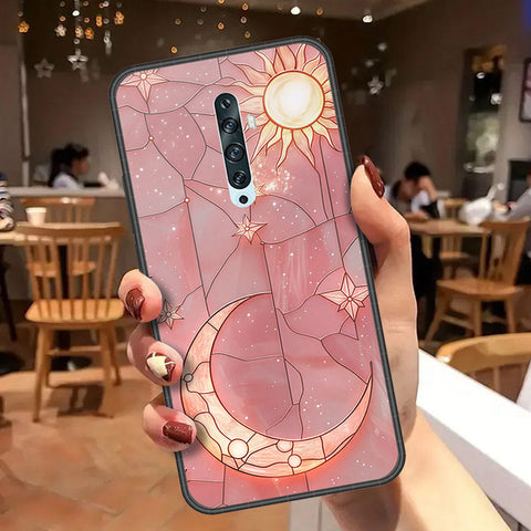 Oppo Reno 2 Cover - Celestial Starry Universe Series - HQ Ultra Shine Premium Infinity Glass Soft Silicon Borders Case