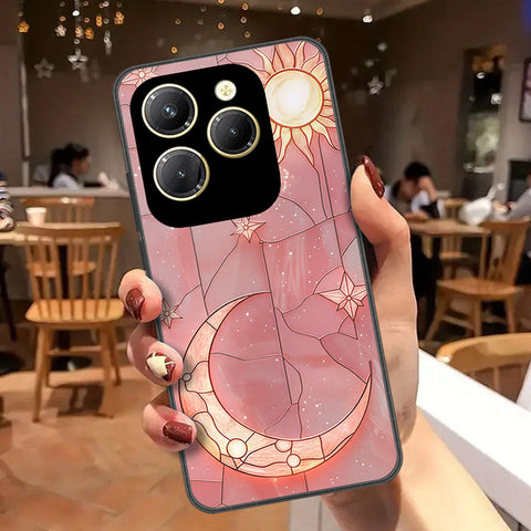 Infinix Hot 40 Cover - Celestial Starry Universe Series - HQ Ultra Shine Premium Infinity Glass Soft Silicon Borders Case