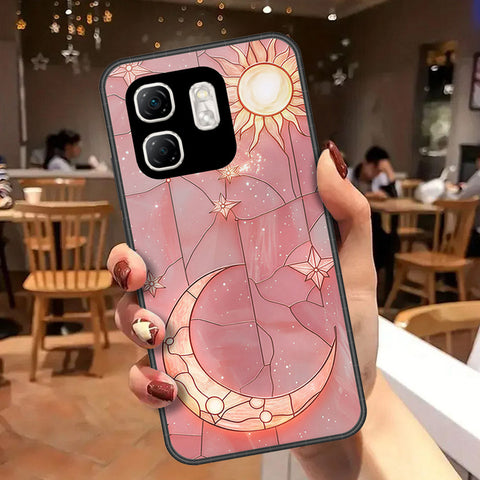 Infinix Smart 9 Cover - Celestial Starry Universe Series - HQ Ultra Shine Premium Infinity Glass Soft Silicon Borders Case