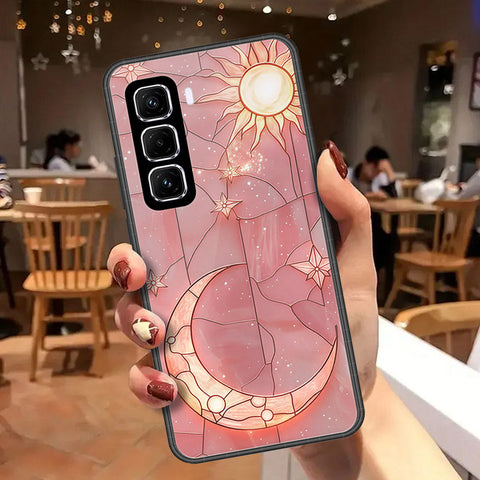 Infinix Hot 60 Pro Cover - Celestial Starry Universe Series - HQ Ultra Shine Premium Infinity Glass Soft Silicon Borders Case