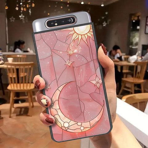Samsung Galaxy A80 Cover - Celestial Starry Universe Series  - HQ Ultra Shine Premium Infinity Glass Soft Silicon Borders Case