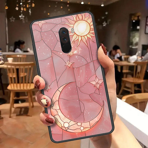 Xiaomi Pocophone F1 Cover - Celestial Starry Universe Series  - HQ Ultra Shine Premium Infinity Glass Soft Silicon Borders Case