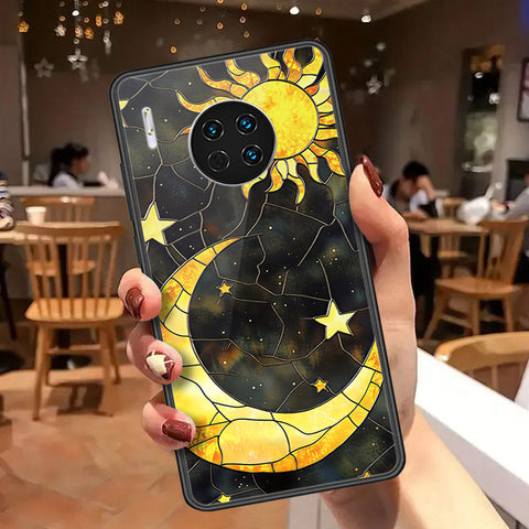 Huawei Mate 30 Cover - Celestial Starry Universe Series  - HQ Ultra Shine Premium Infinity Glass Soft Silicon Borders Case