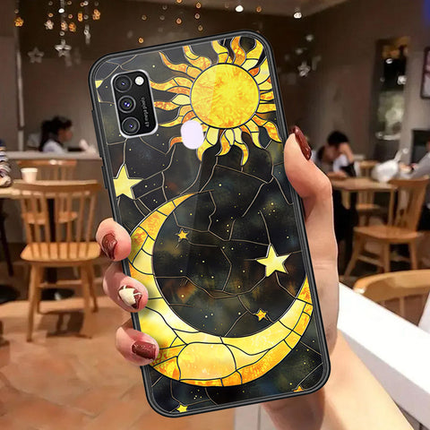 Samsung Galaxy M21 Cover - Celestial Starry Universe Series  - HQ Ultra Shine Premium Infinity Glass Soft Silicon Borders Case