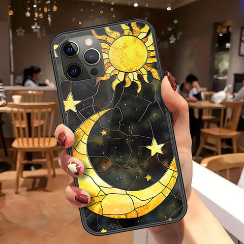 iPhone 12 Pro - Celestial Starry Universe Series - HQ Ultra Shine Premium Infinity Glass Soft Silicon Borders Case