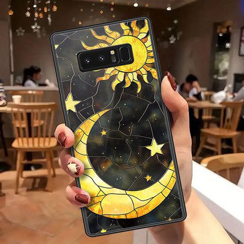 Samsung Galaxy Note 8 Cover - Celestial Starry Universe Series  - HQ Ultra Shine Premium Infinity Glass Soft Silicon Borders Case
