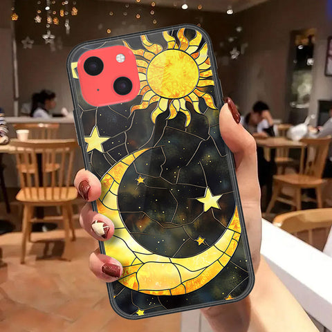 iPhone 13 Mini Cover - Celestial Starry Universe Series - HQ Ultra Shine Premium Infinity Glass Soft Silicon Borders Case