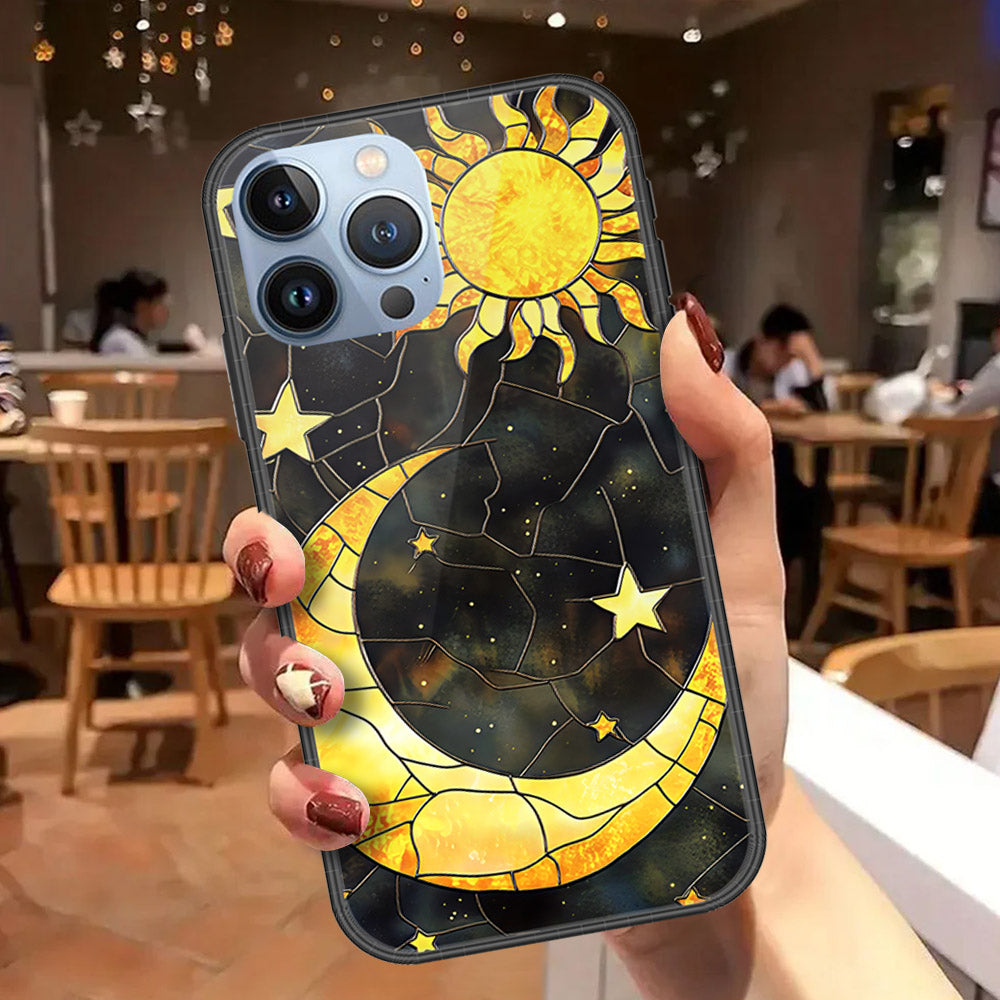 iPhone 13 Pro Max Cover - Celestial Starry Universe Series - HQ Ultra Shine Premium Infinity Glass Soft Silicon Borders Case (Fast Delivery)