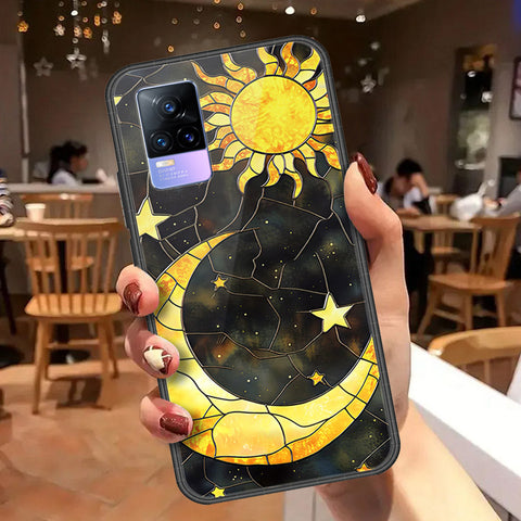 Vivo Y73 Cover - Celestial Starry Universe Series  - HQ Ultra Shine Premium Infinity Glass Soft Silicon Borders Case